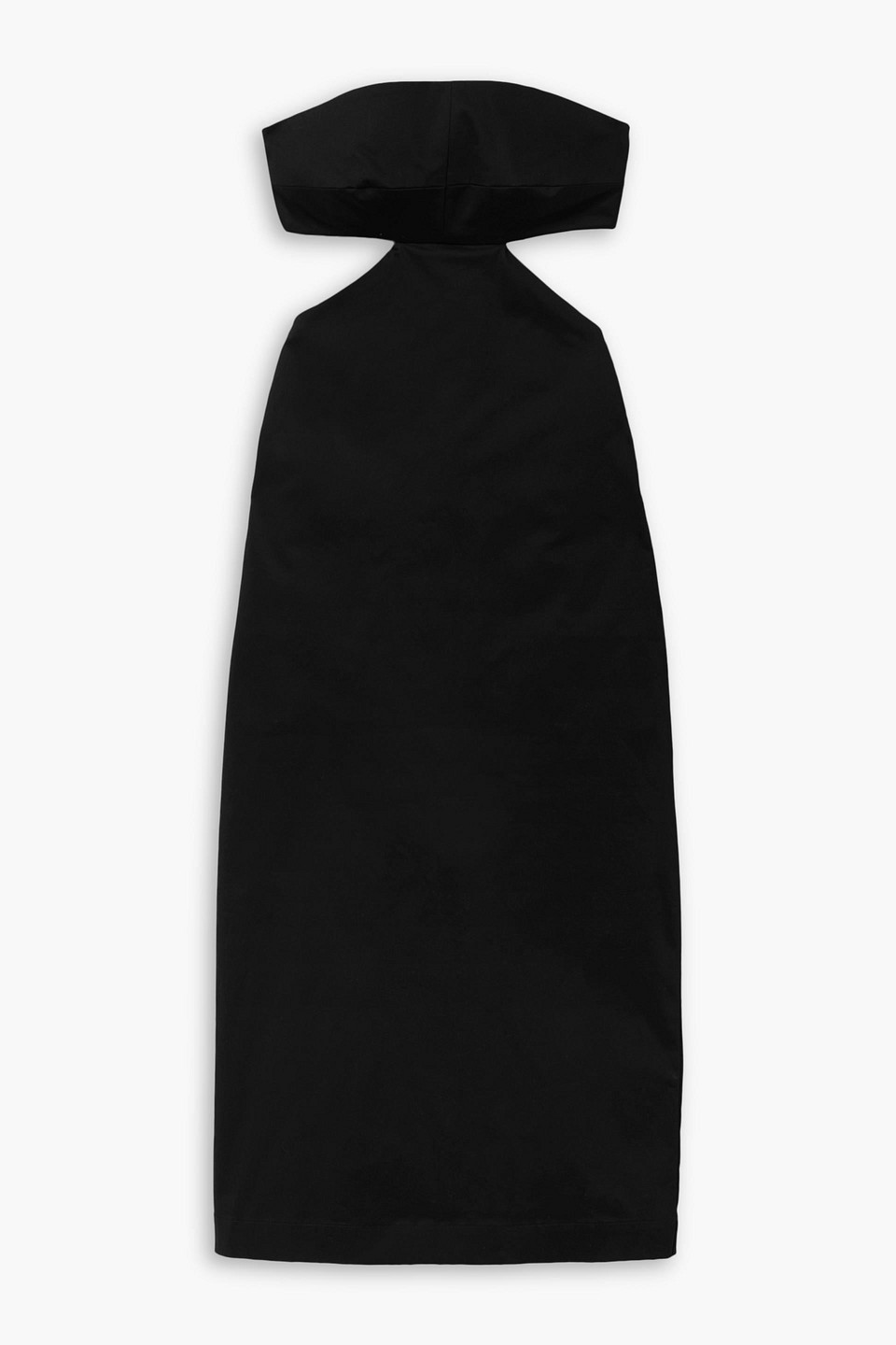 Monte Carlo strapless cutout cotton-blend cady midi dress