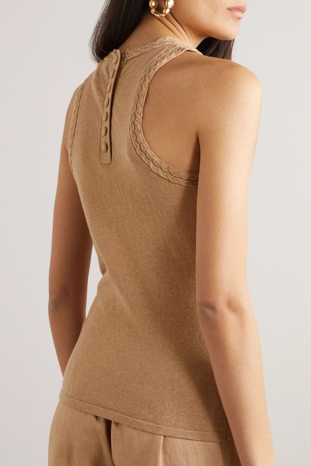 JOSLIN Cotton and cashmere-blend tank