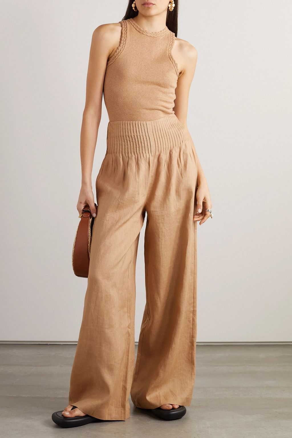JOSLIN Cotton and cashmere-blend tank