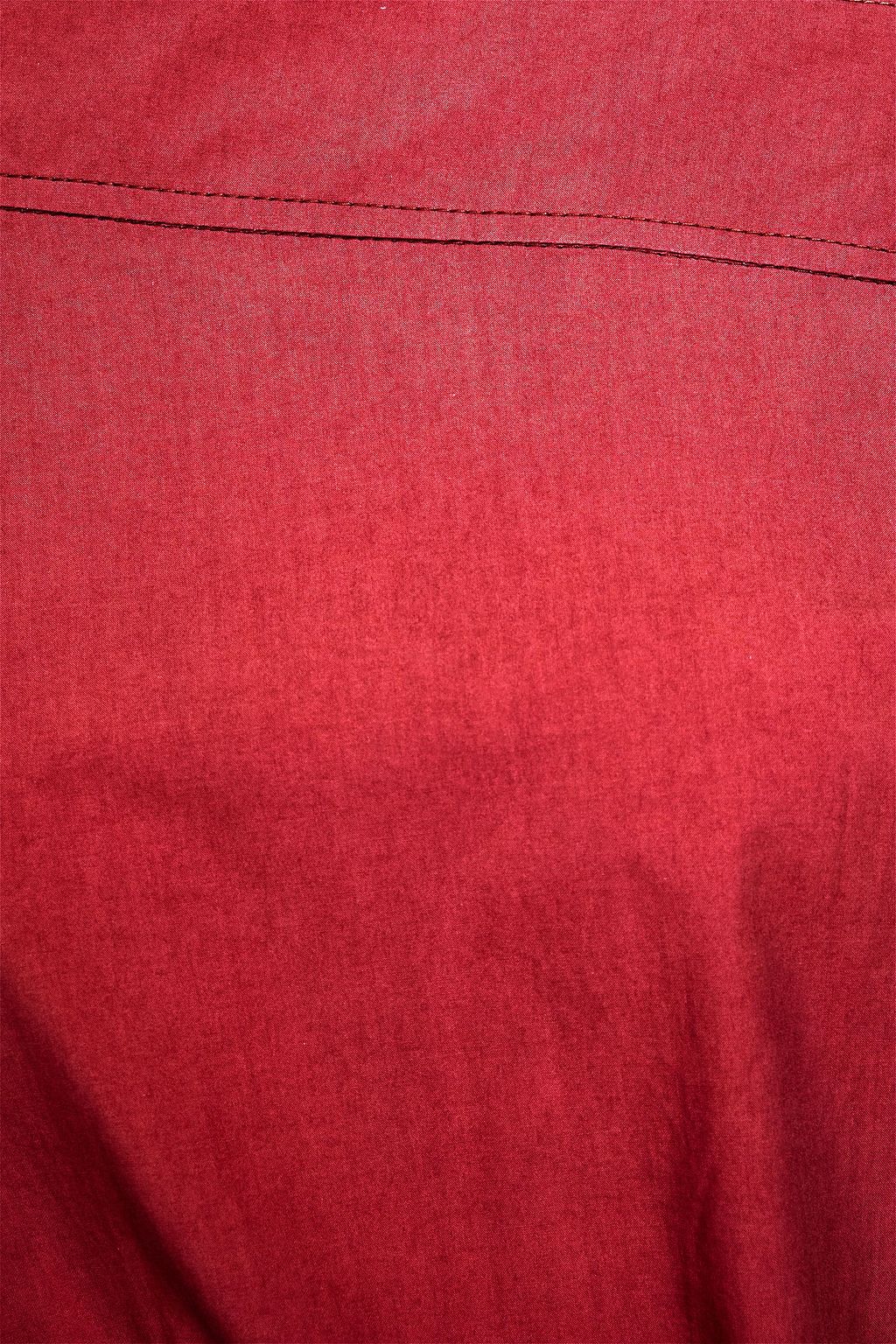 BRUNELLO CUCINELLI コットンポプリン ミディワンピース オープンショルダー ベルト付き