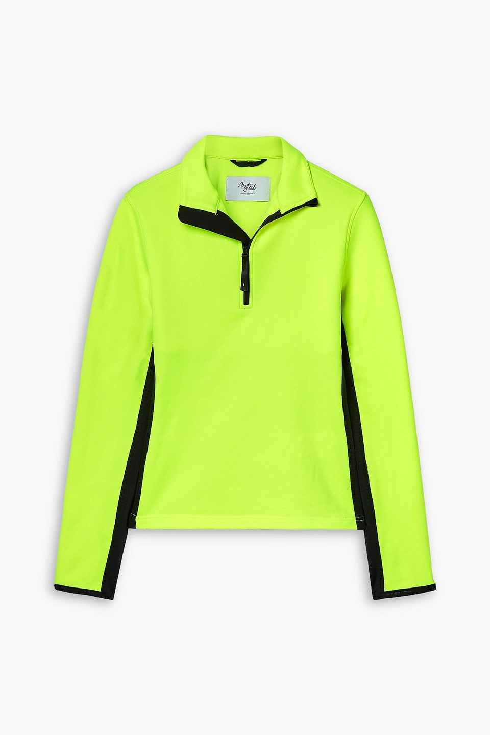Paneled stretch and ripstop sweatshirt