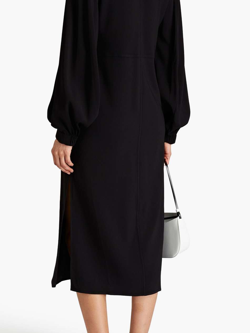 crepe midi dress