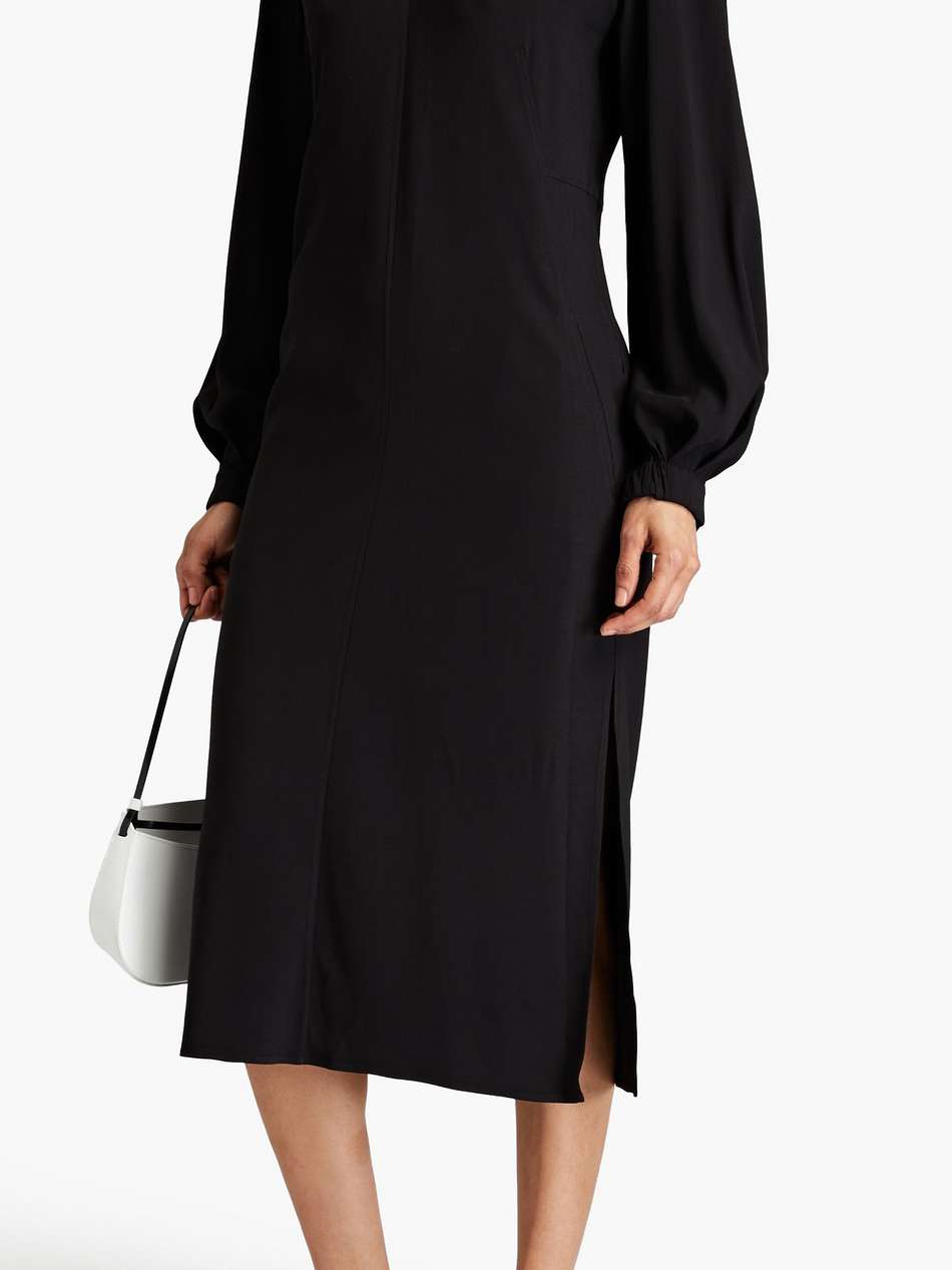crepe midi dress