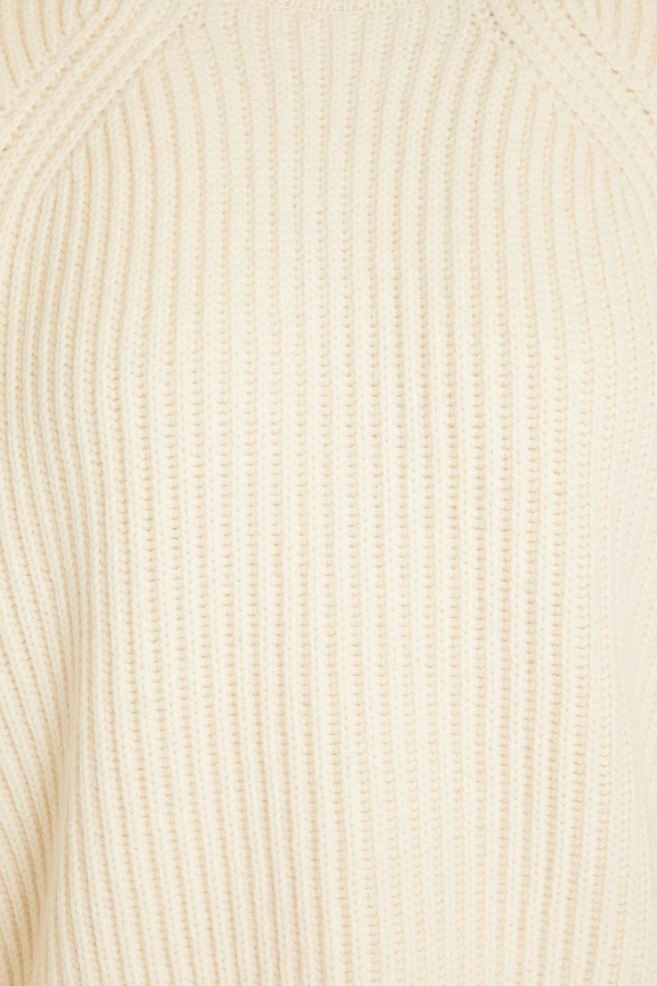 Shop Another Tomorrow Ribbed Cashmere And Wool-blend Sweater In Ivory