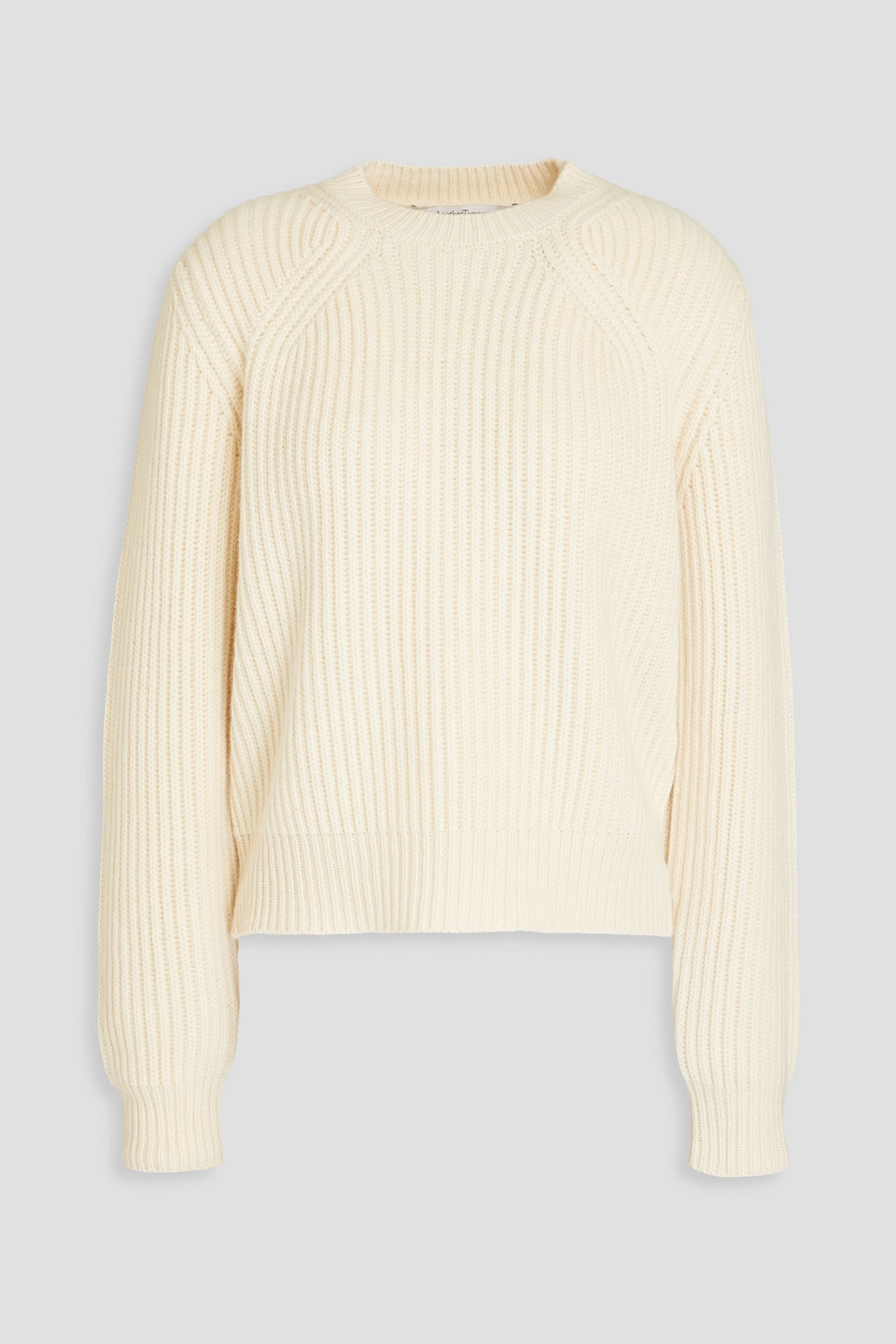 Ribbed cashmere and wool-blend sweater
