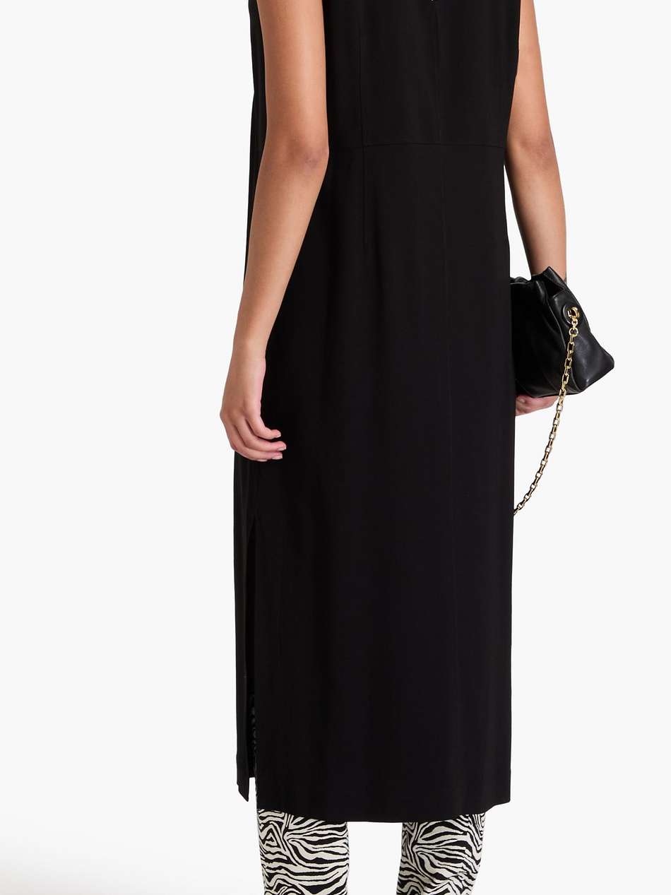 crepe midi dress
