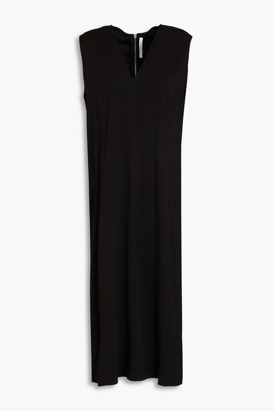 Another Tomorrow Crepe Midi Dress In Black