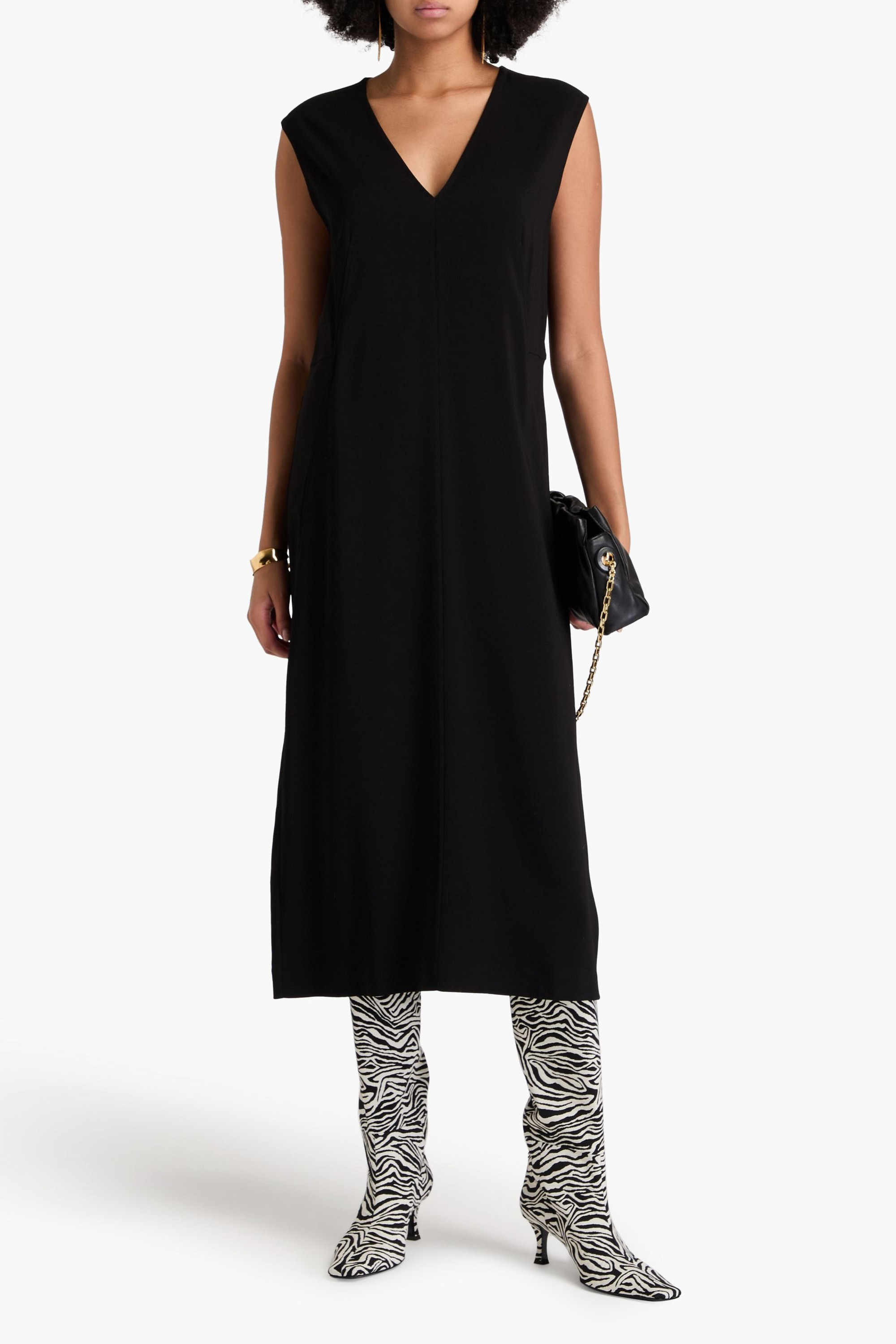  Crepe midi dress