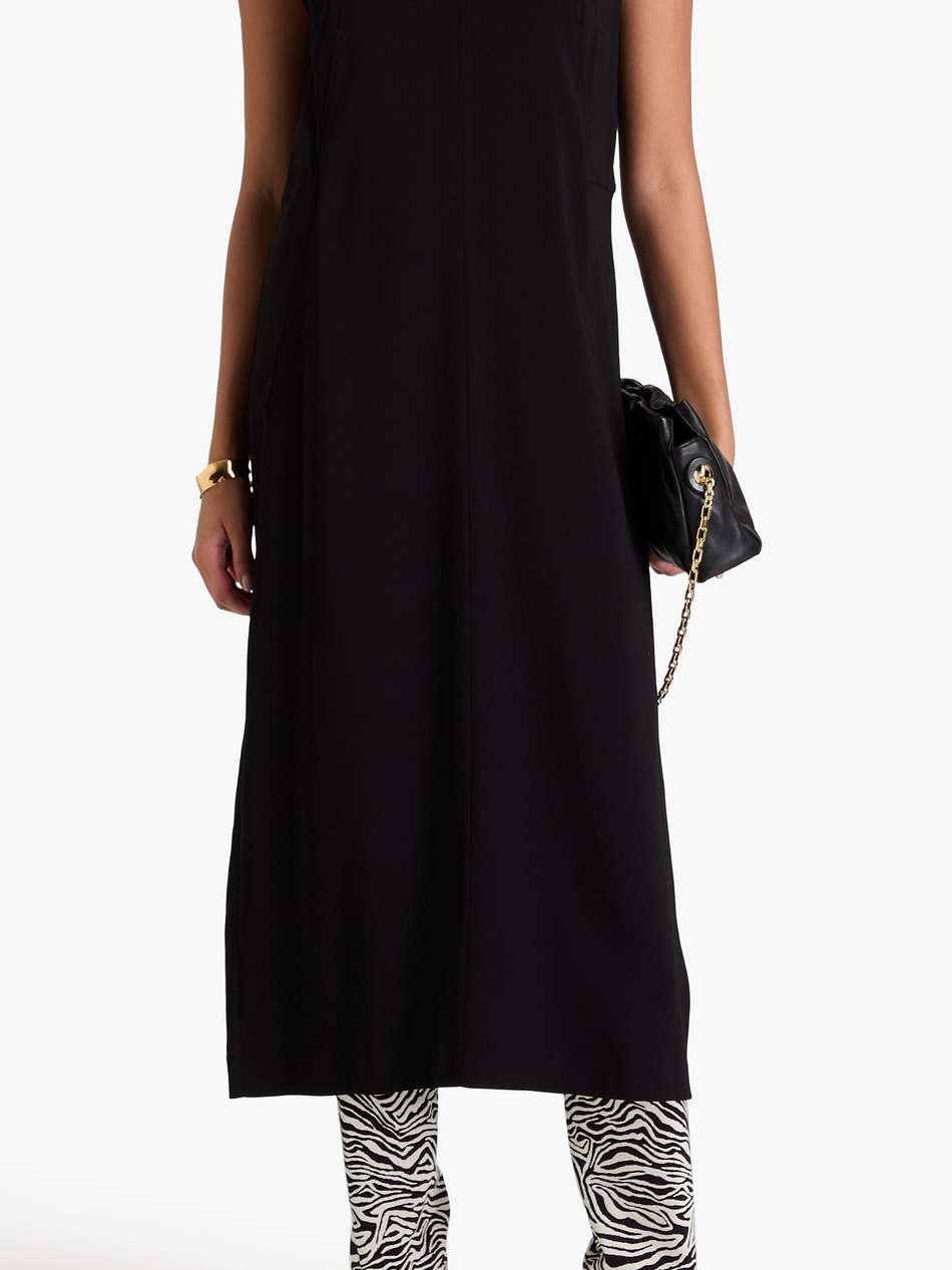 crepe midi dress