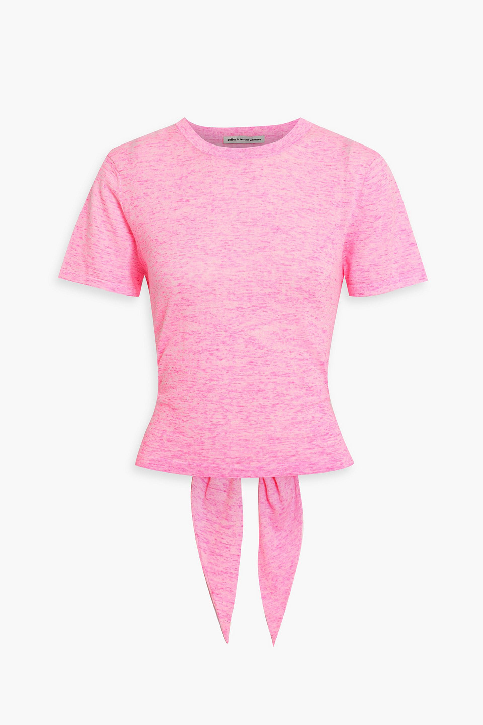 Autumn Cashmere Cutout Slub Cotton-jersey T-shirt In Pink