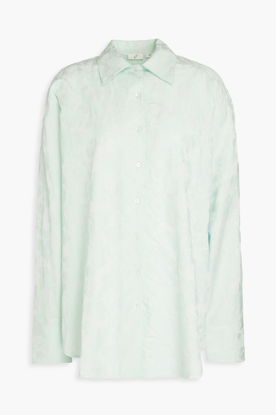 Bite Studios Cotton-blend Jacquard Shirt In Mint