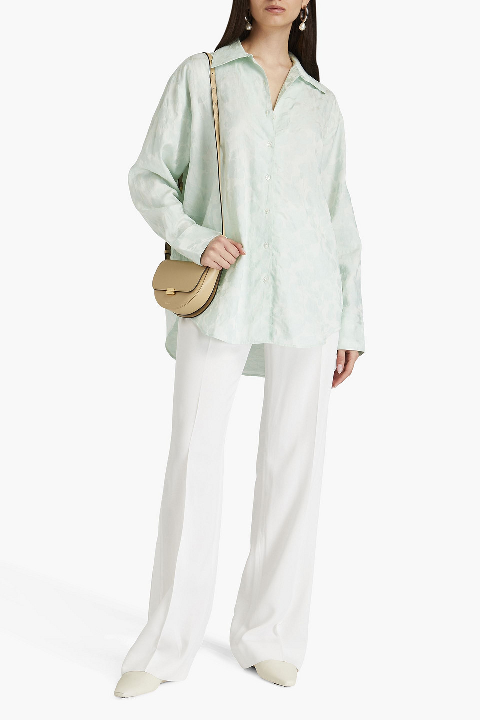 Bite Studios Cotton-blend Jacquard Shirt In Mint