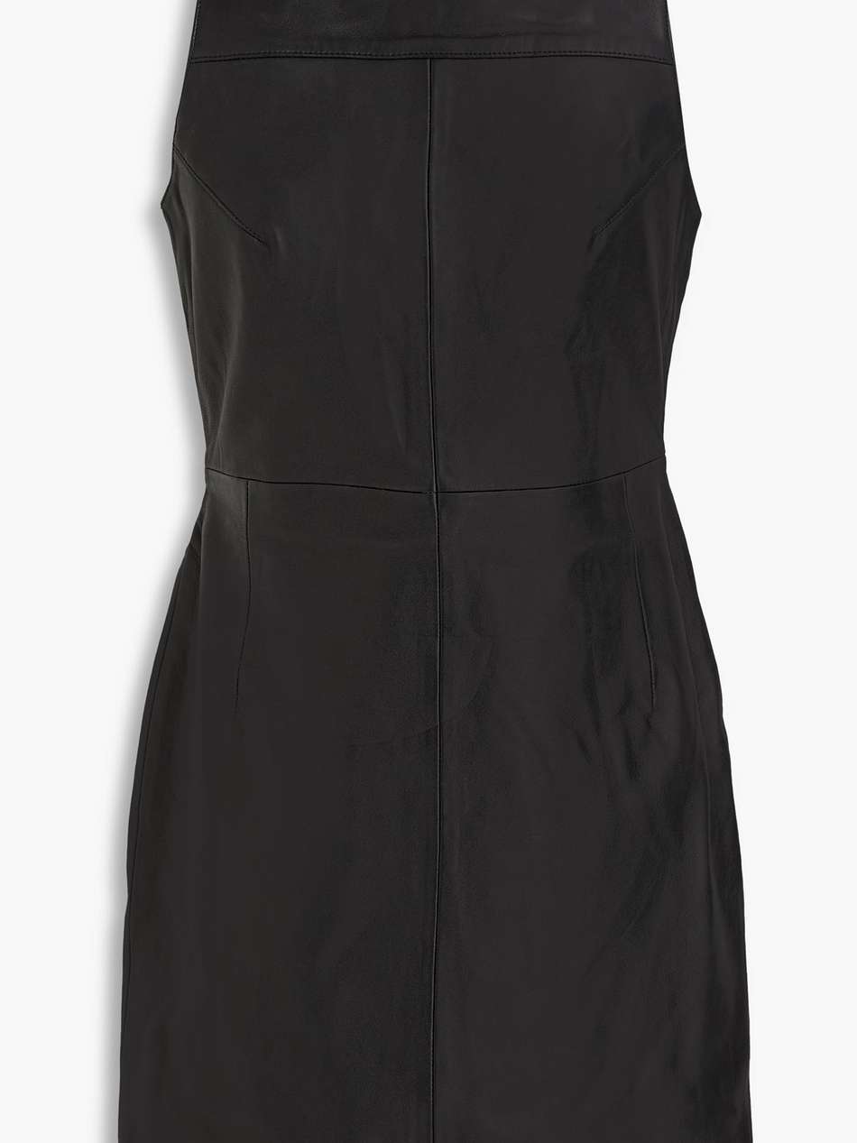 leather mini dress