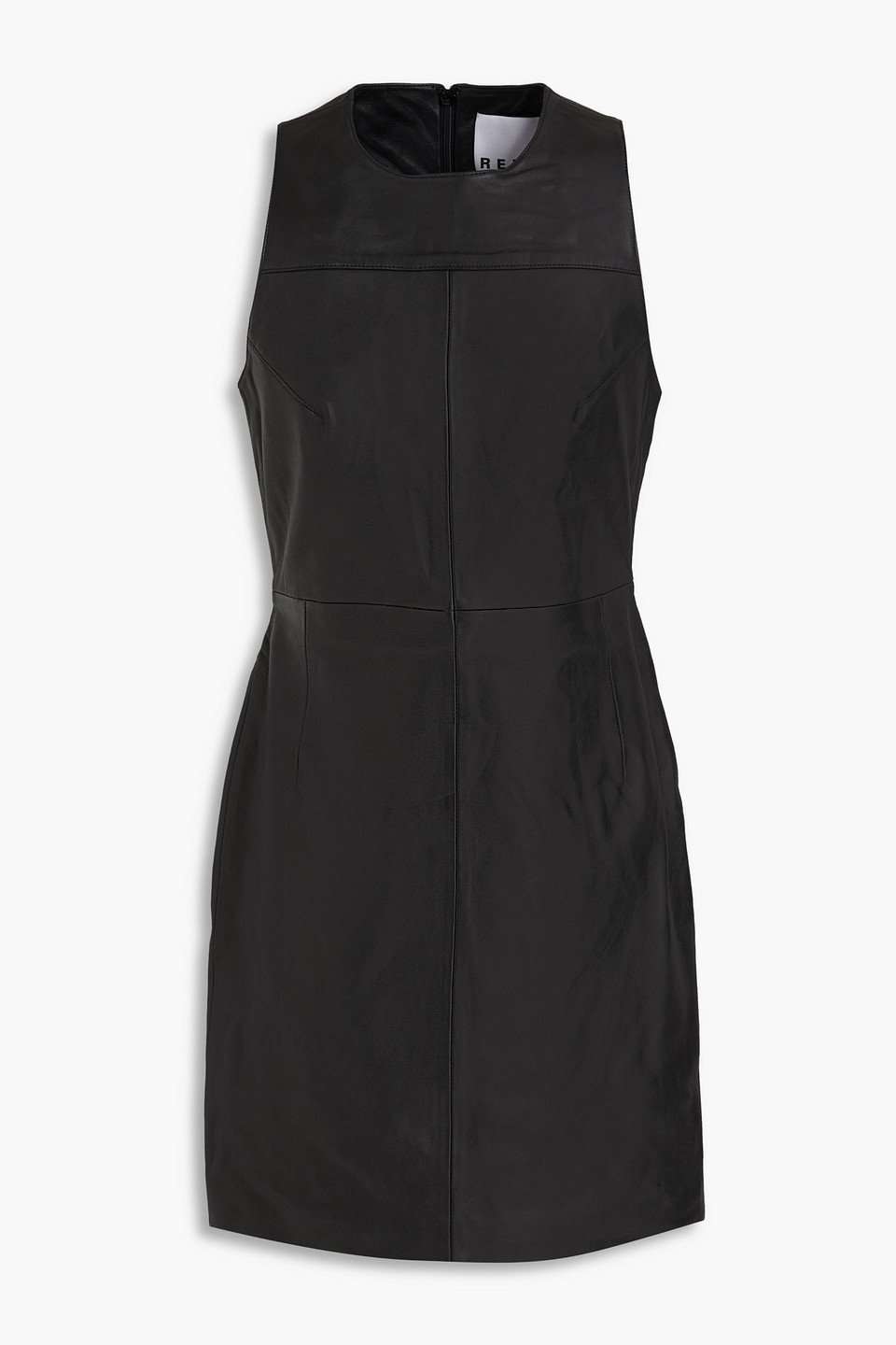 Remain Birger Christensen Leather Mini Dress In Black