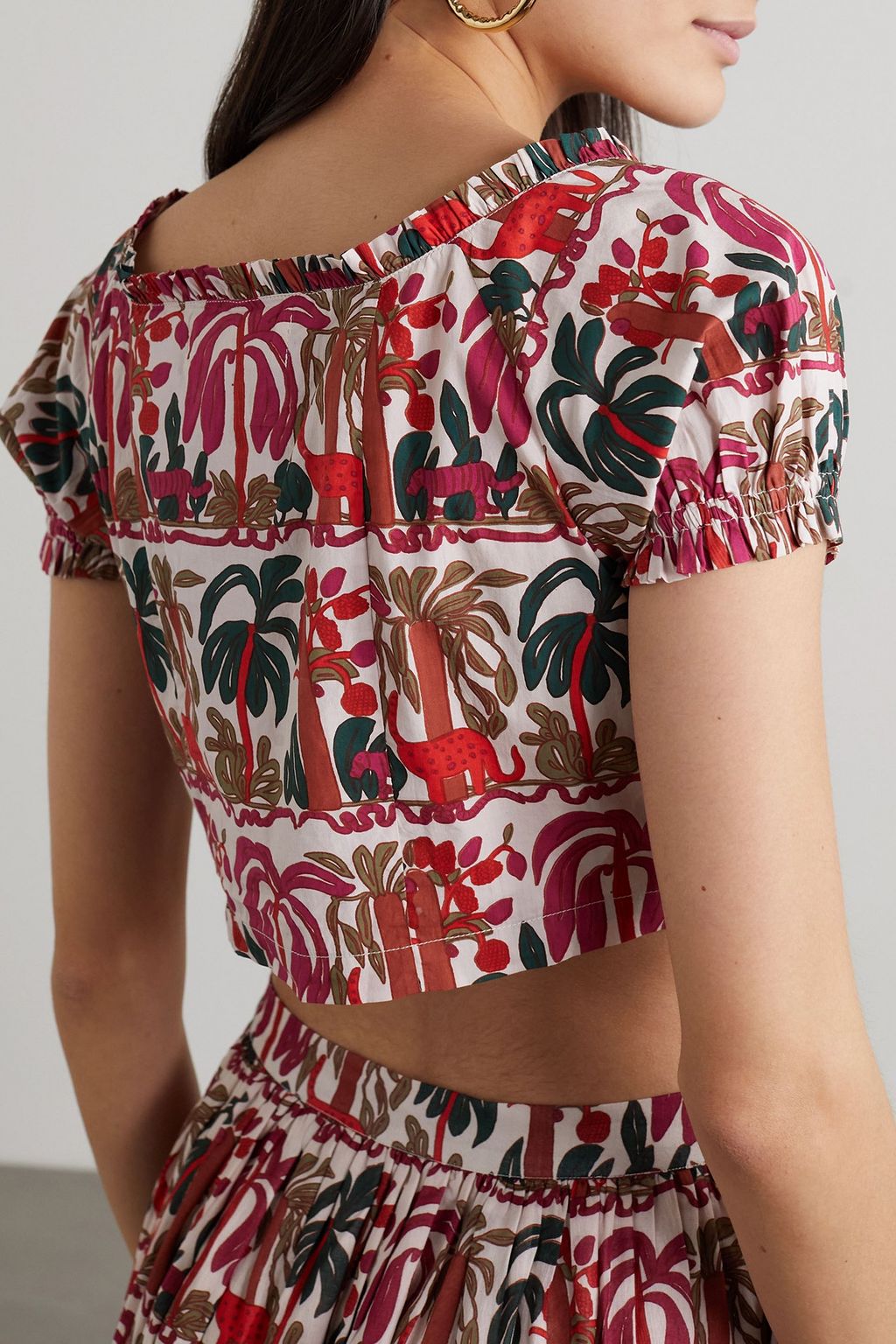 EMPORIO SIRENUSE Where Is My Head At printed cotton-voile top