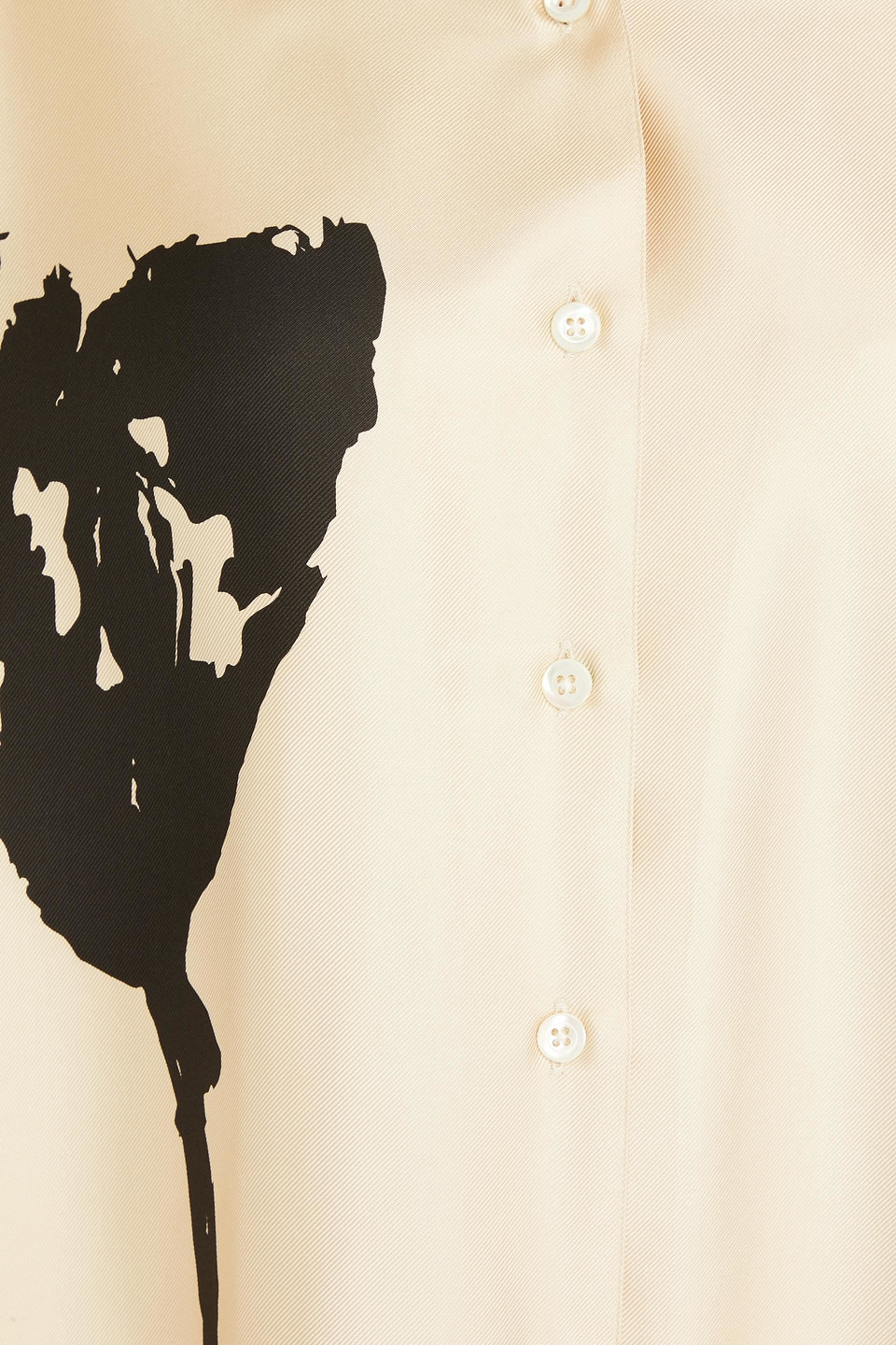 Bite Studios Printed Silk-twill Shirt In Cream