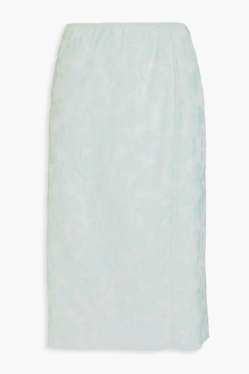 Bite Studios Floral Jacquard Organic Cotton Blend Skirt In Mint