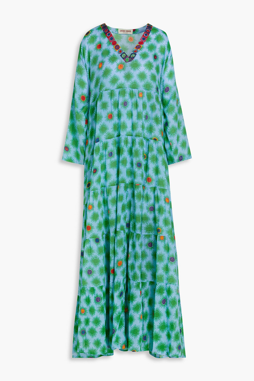 knee length dresses for ladies Baltic Born Womens Palmer Tiered Maxi Dress | Multi Floral main image 1