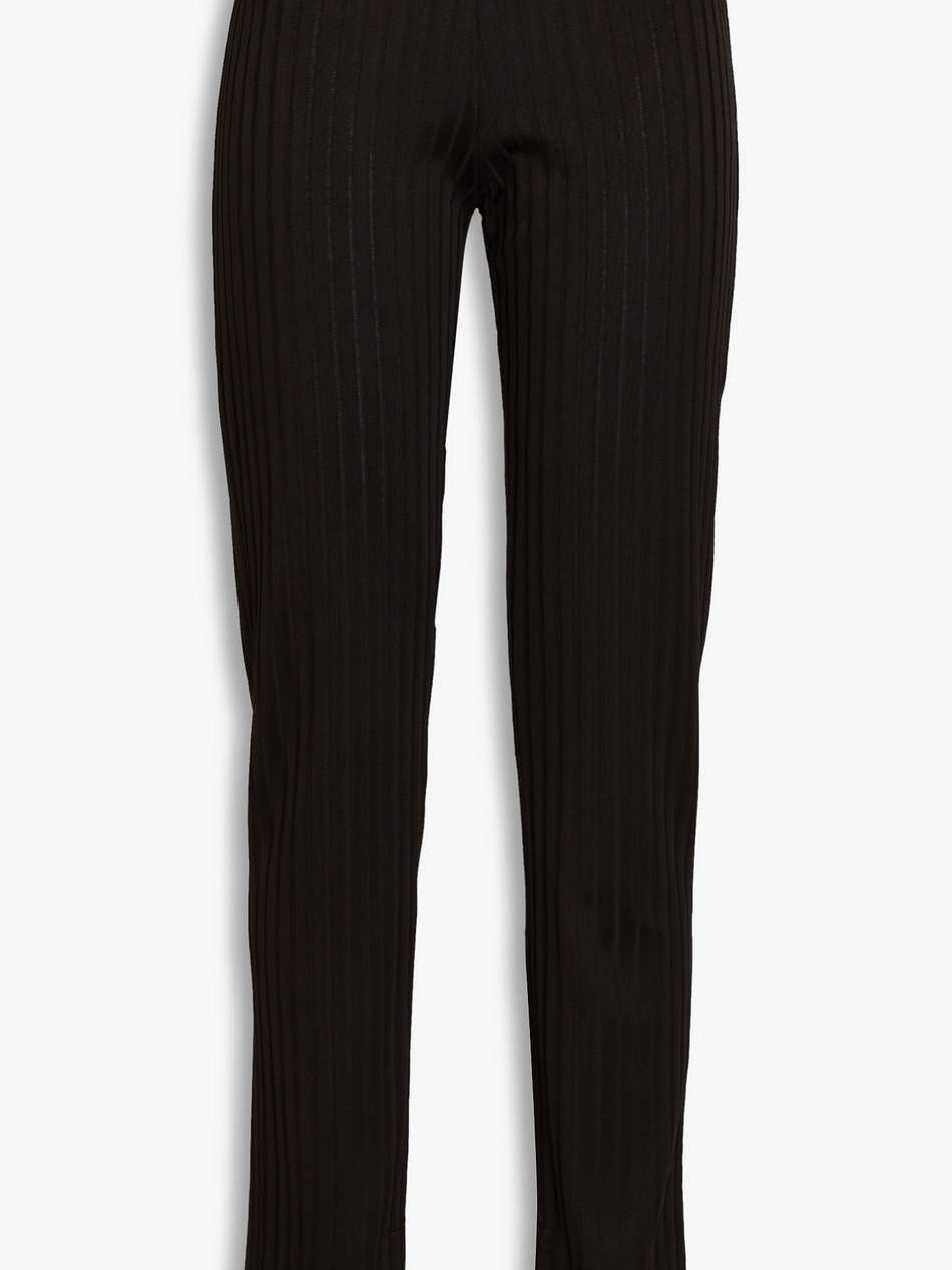 ribbed jersey straight-leg pants