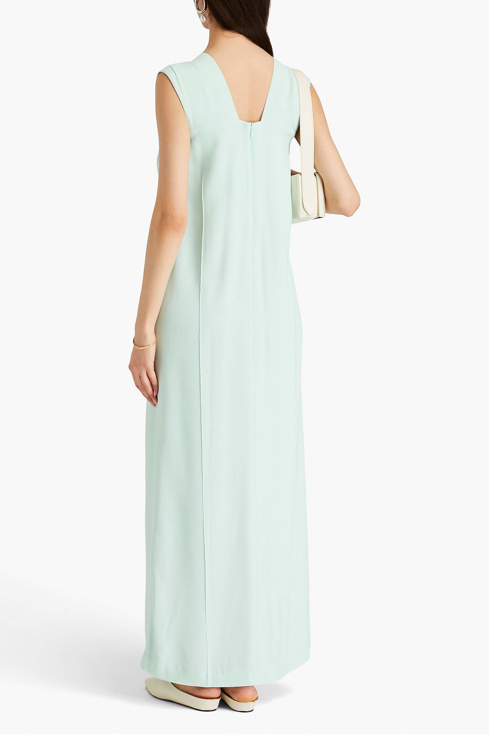 Bite Studios Pleated Sleeveless Maxi Dress In Mint
