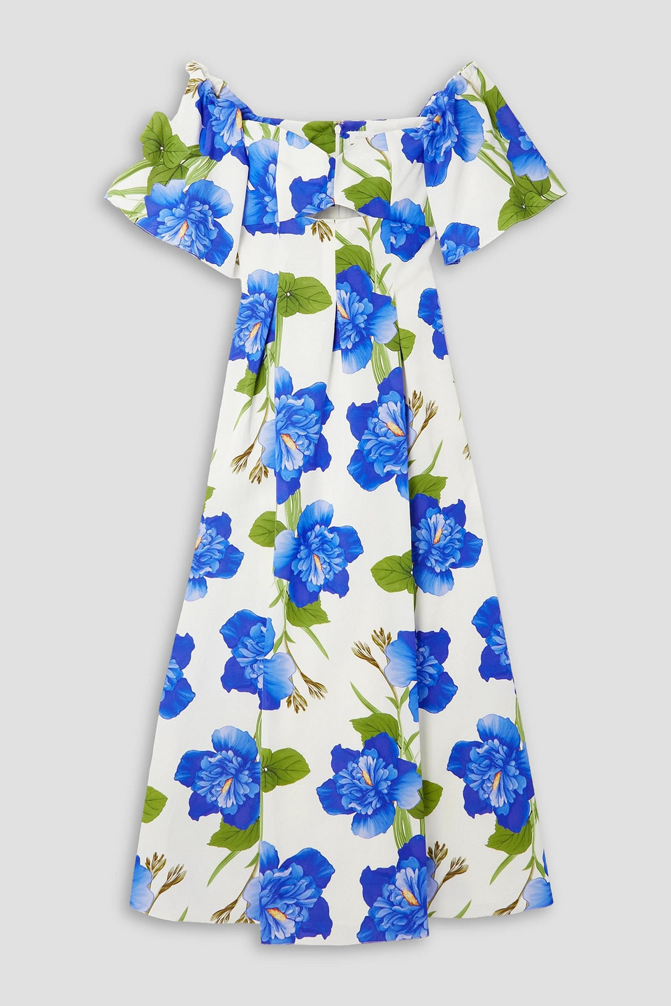 Borgo De Nor Giovanna Dress Twill Off-the-shoulder Maxi Dress In White