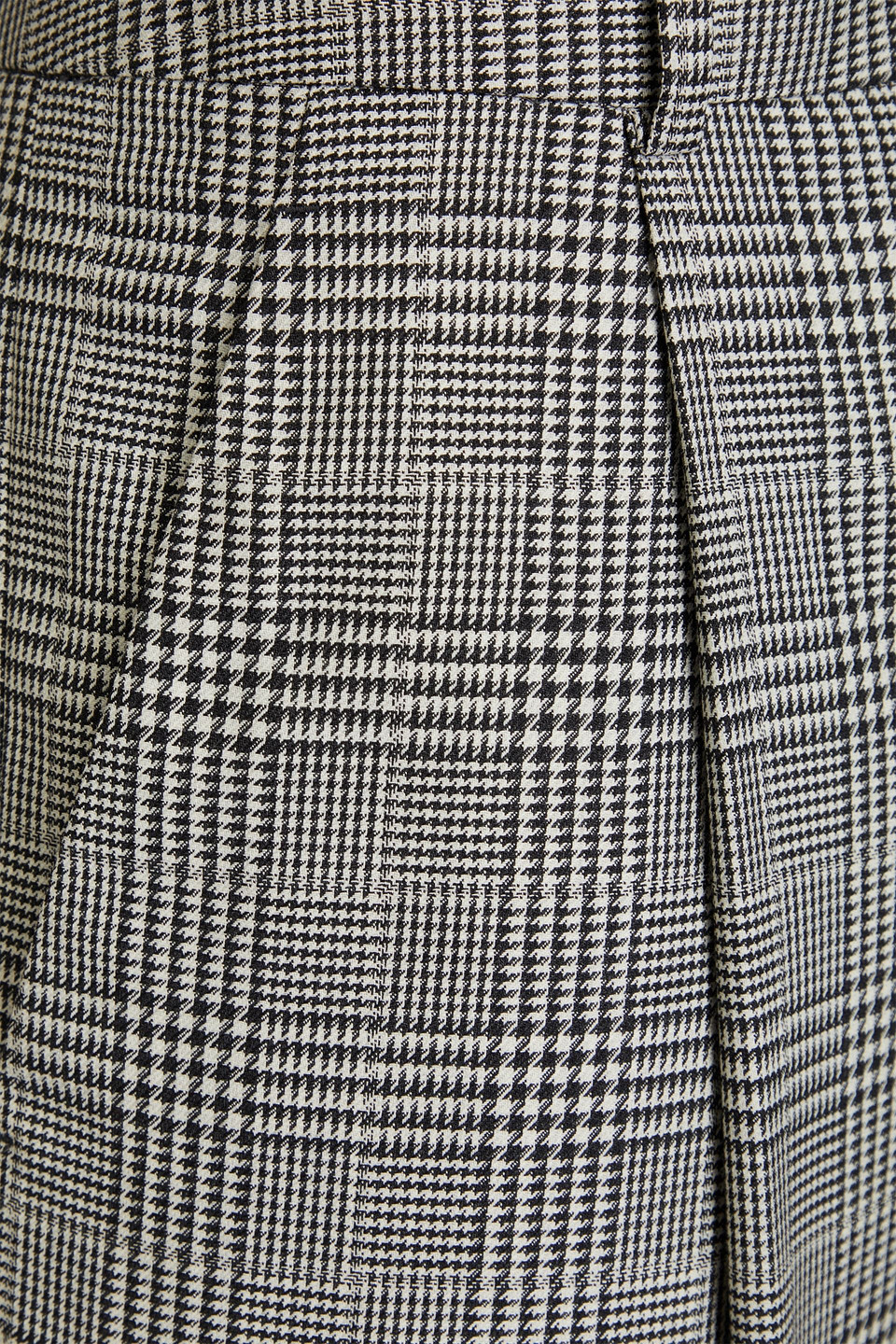 ANOTHER TOMORROW PLEATED PRINCE OF WALES CHECKED WOOL-BLEND WIDE-LEG PANTS