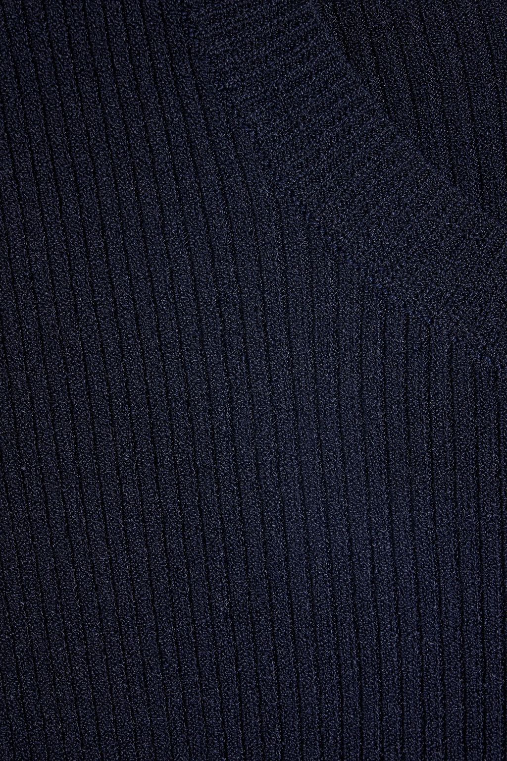 AUTUMN CASHMERE Cutout ribbed-knit top