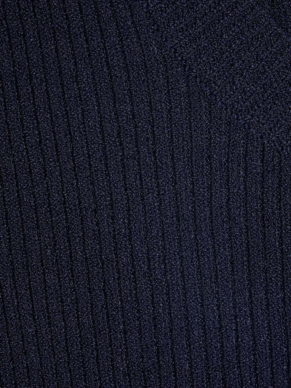 cutout ribbed-knit top