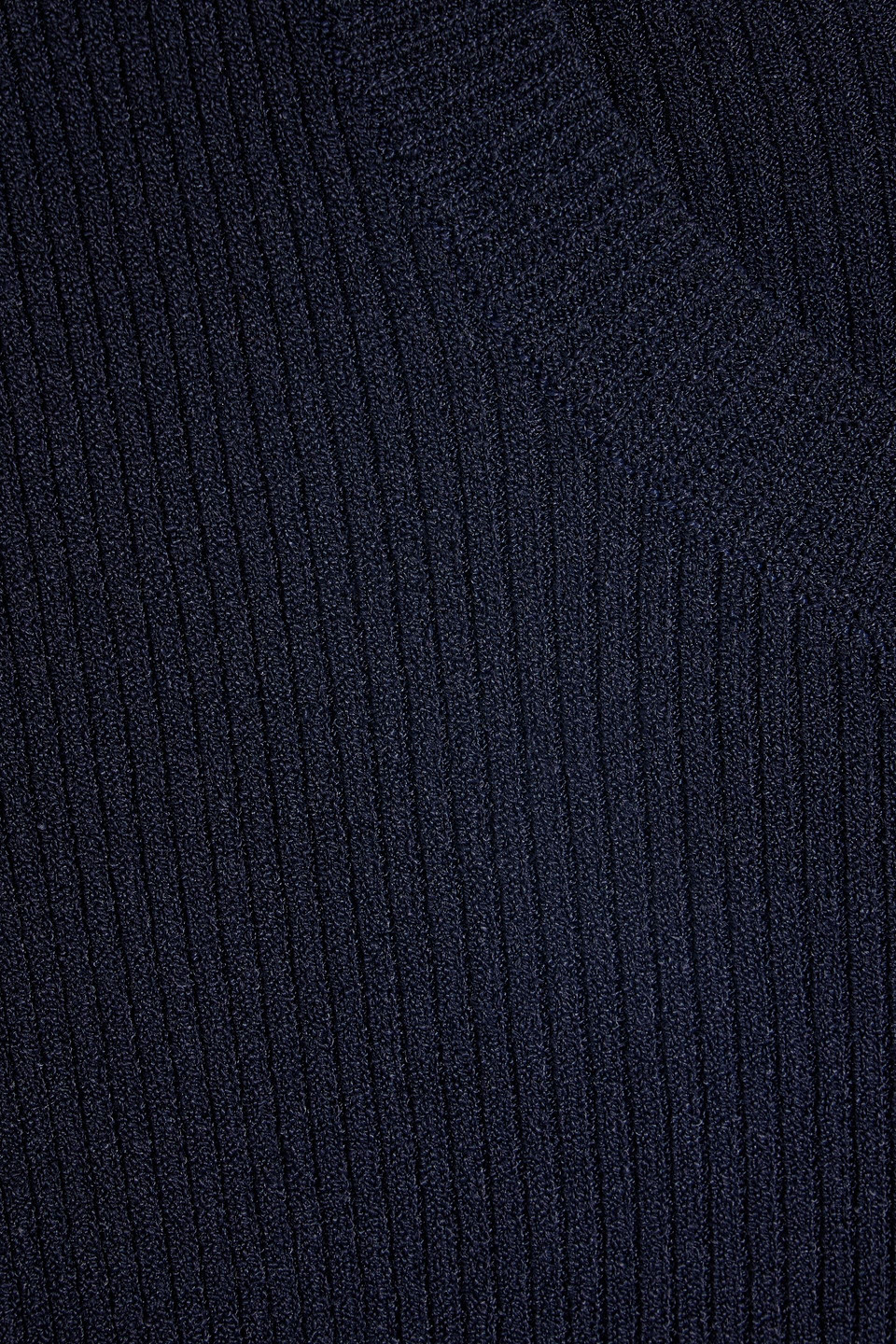 Shop Autumn Cashmere Cutout Ribbed-knit Top In Navy
