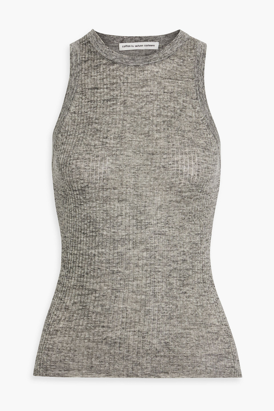 Autumn Cashmere Ribbed Cotton Tank In Anthracite