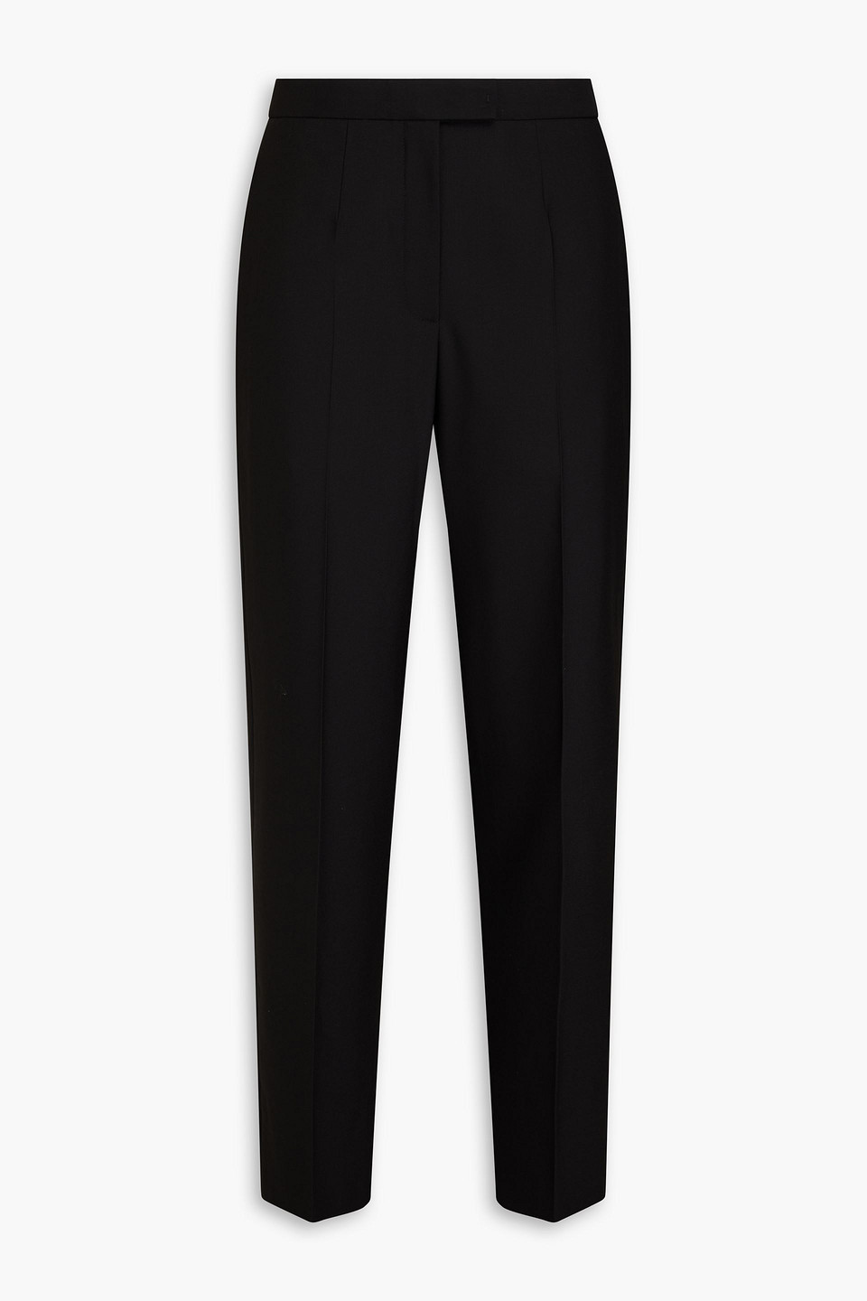Another Tomorrow Wool Tapered Pants In Black