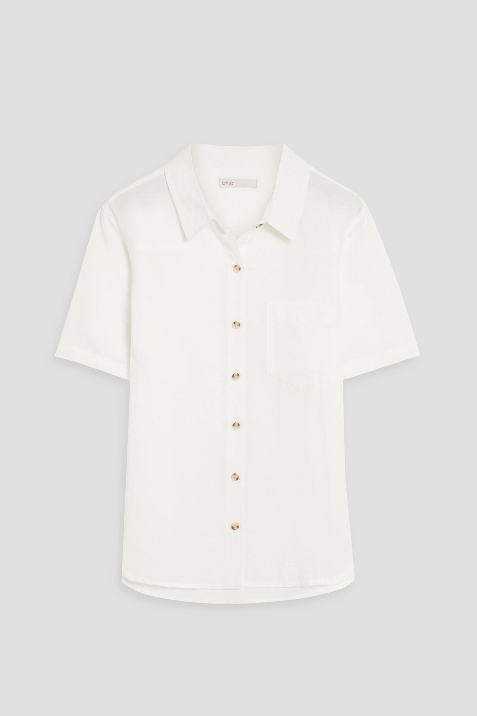 Onia Cotton And Lyocell-blend Shirt In White