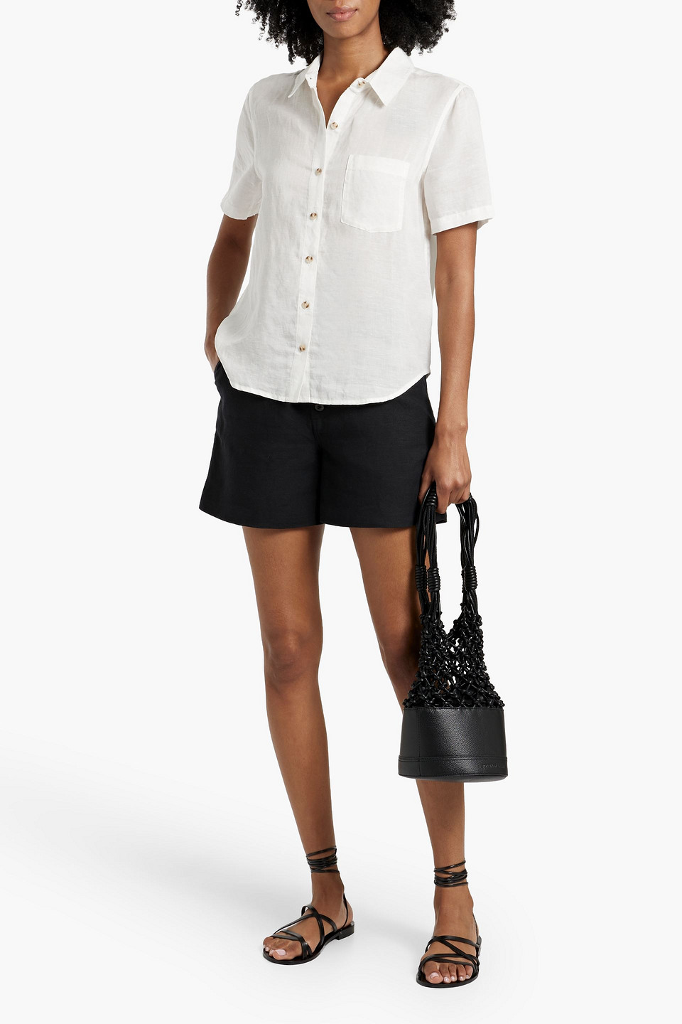 Onia Cotton And Lyocell-blend Shirt In White