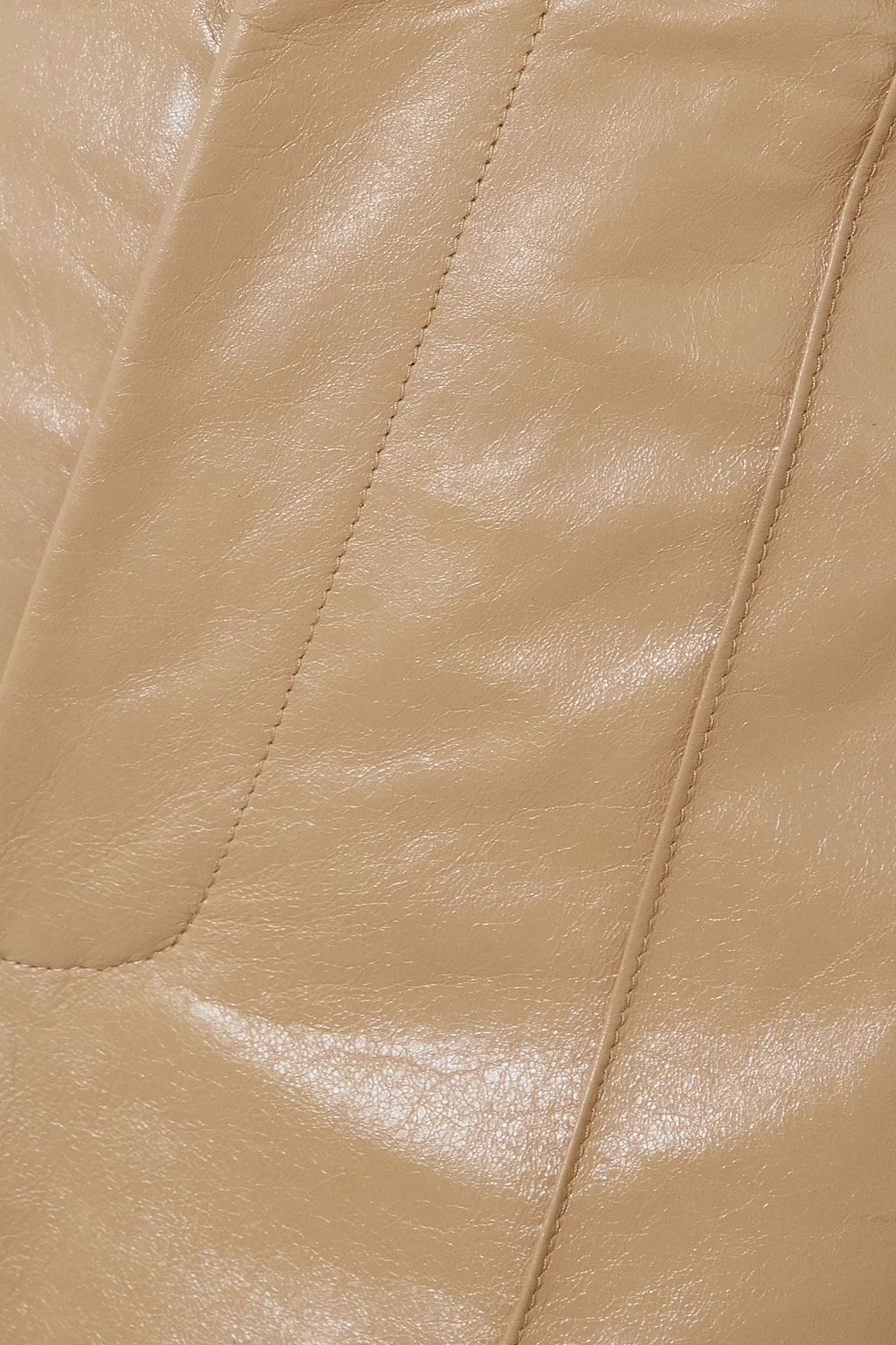 MARNI Pintucked leather wide-leg pants
