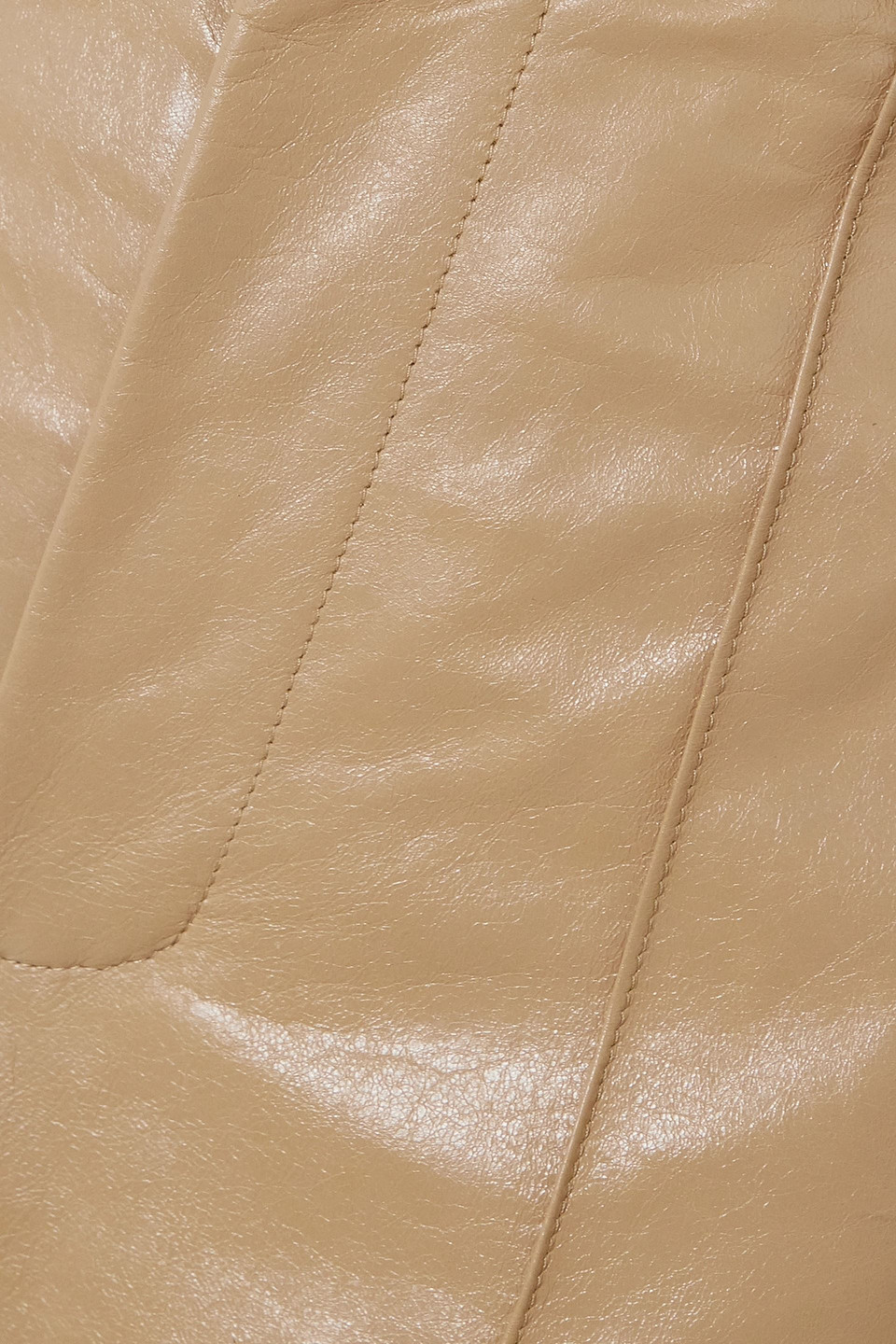 Marni Pintucked Leather Wide-leg Pants In Sand