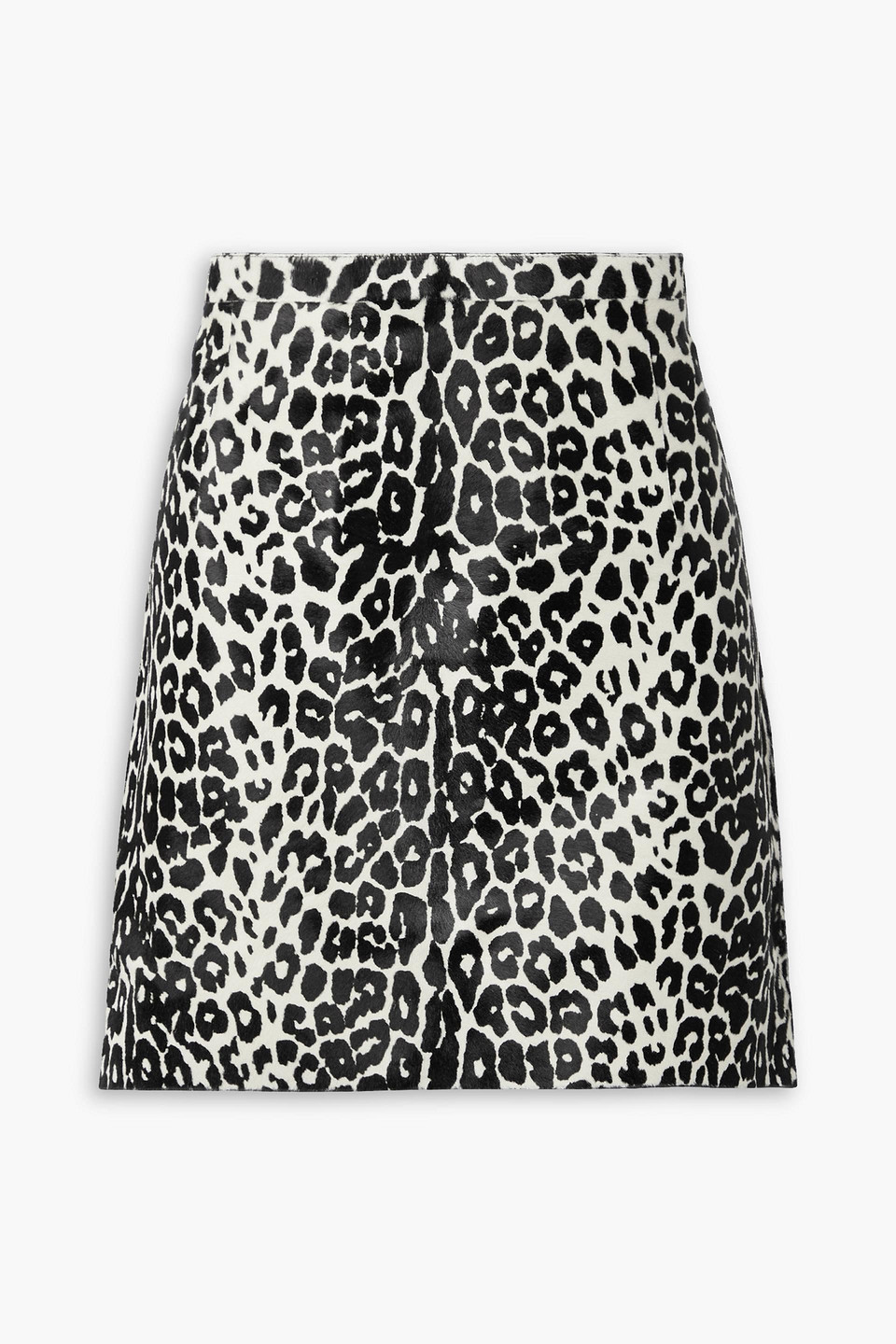 Michael Kors Leopard-print Calf Hair Mini Skirt In Animal Print