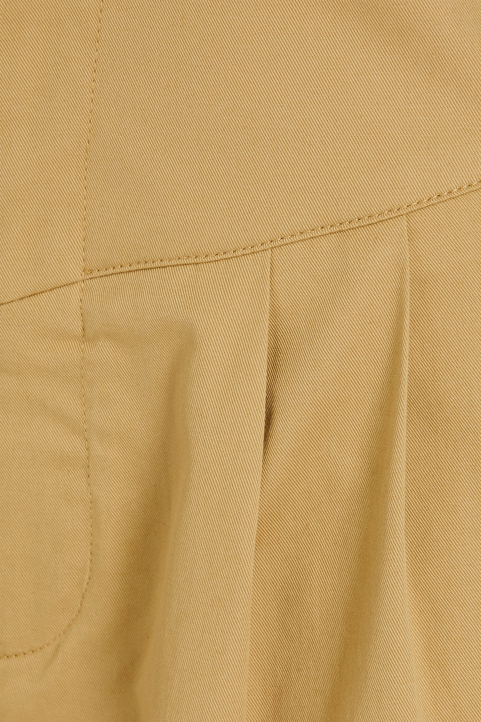 Bite Studios Elate Pleated Cotton-blend Twill Wide-leg Pants In Sand