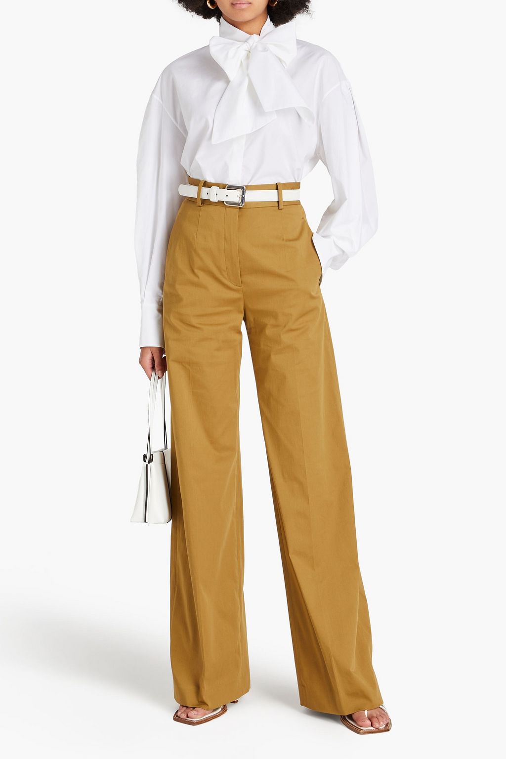 ANOTHER TOMORROW Cotton-poplin blouse
