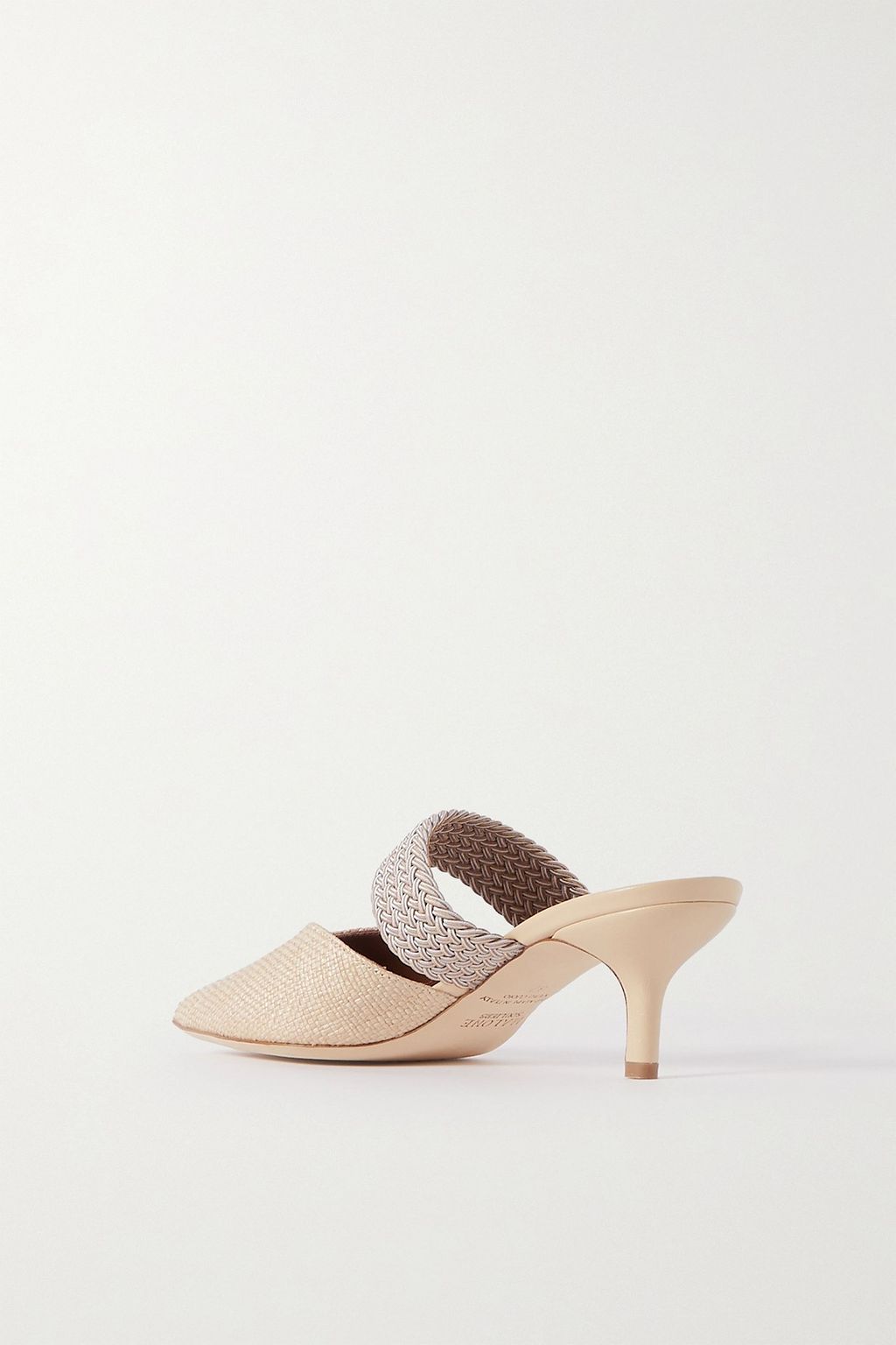 MALONE SOULIERS Maisie 45 cord-trimmed raffia mules