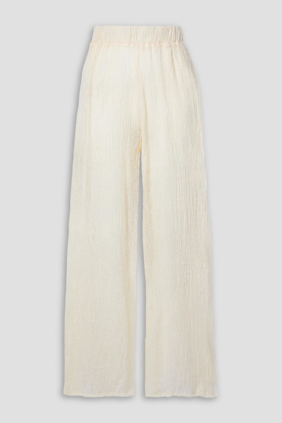 Savannah Morrow Cala Linen And Cotton-blend Wide-leg Pants In Ecru