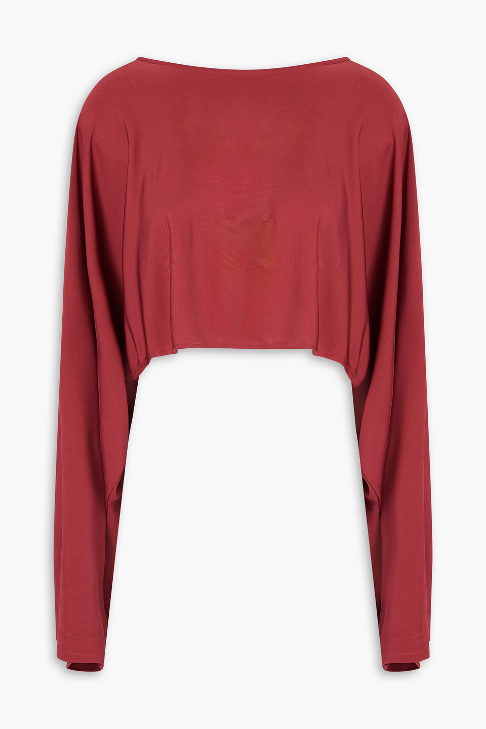 Bite Studios Movere Cropped Stretch-jersey Top In Brick