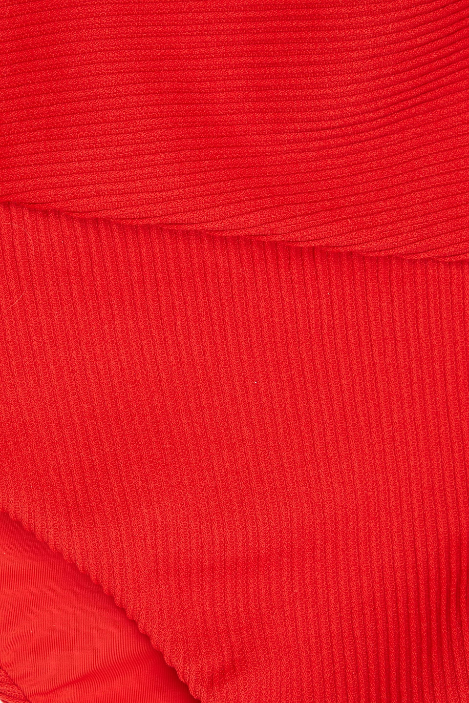 Haight Iu One-shoulder Cutout Ribbed Swimsuit In Red