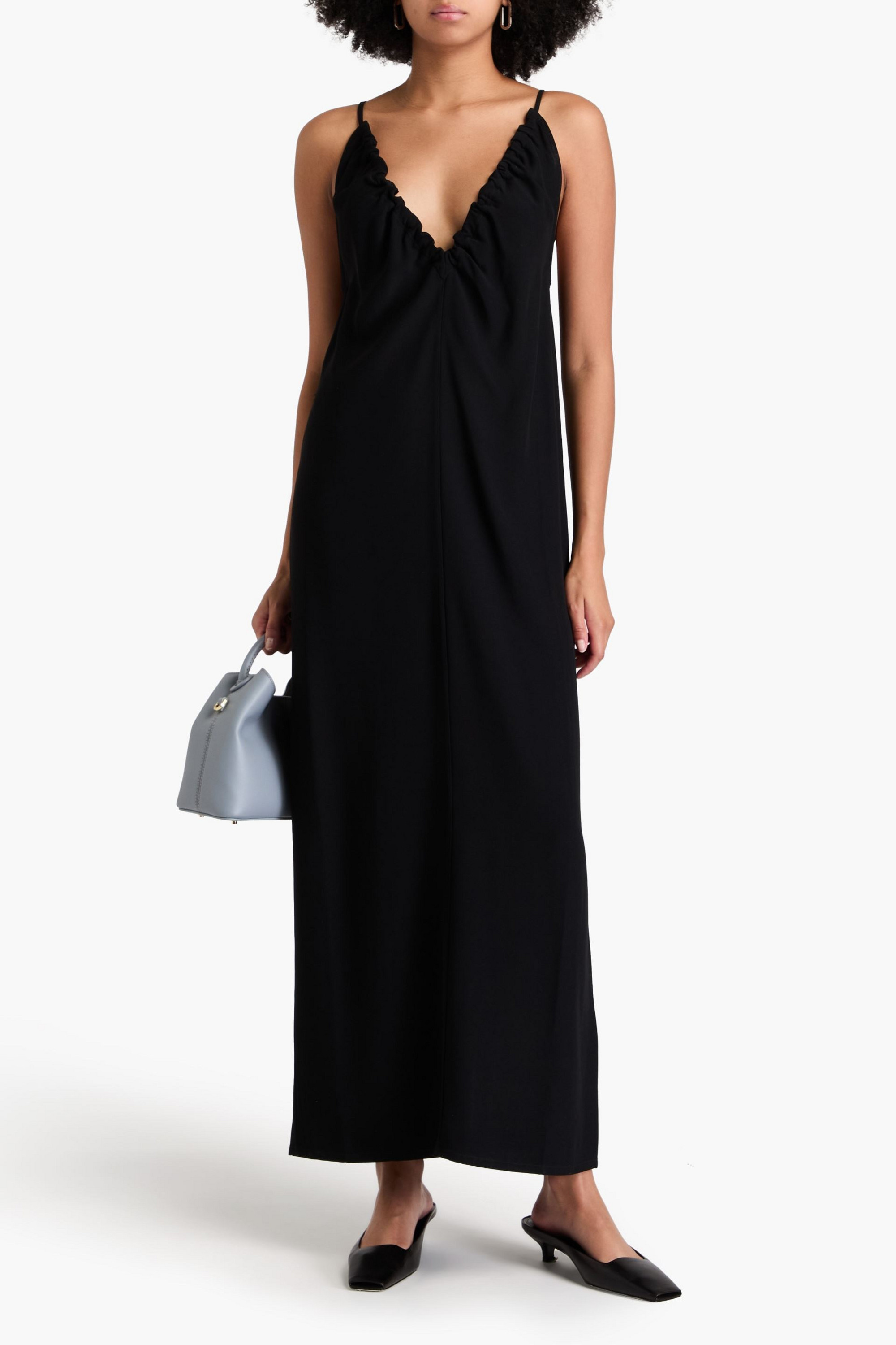 BITE STUDIOS Theros ruched crepe midi dress
