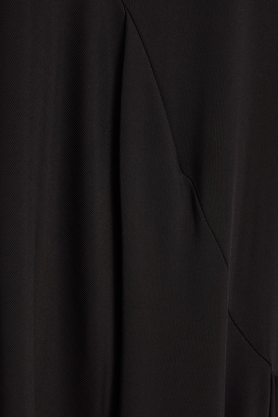 Bite Studios Contour Asymmetric Pleated Jersey Midi Dress In Black