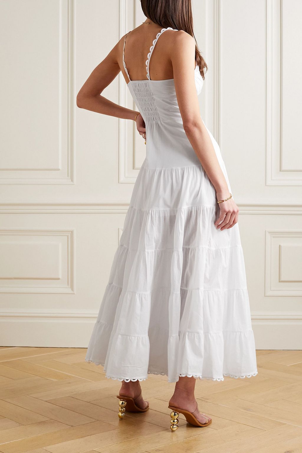 CHARO RUIZ IBIZA Melia tiered cotton-blend maxi dress