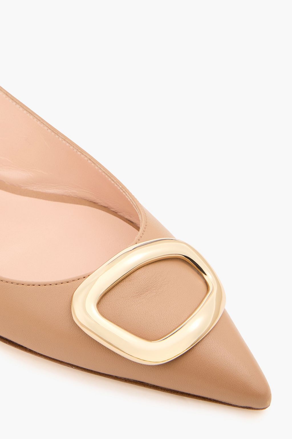 RUPERT SANDERSON Faro レザー スリングバック ポインテッドトゥ フラットシューズ