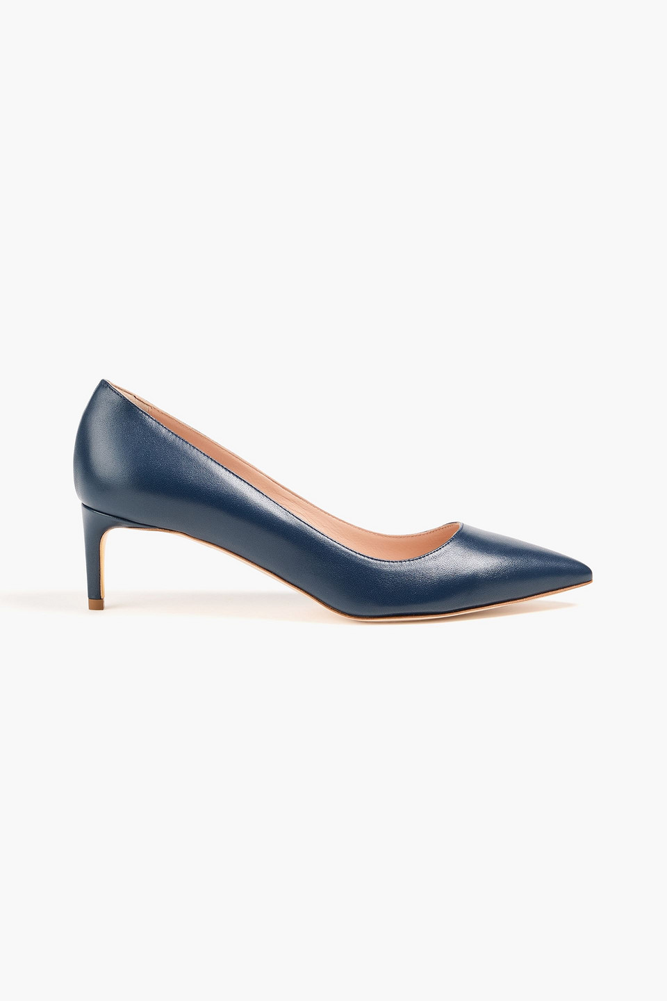 Rupert Sanderson New Nora Leather Pumps In Navy