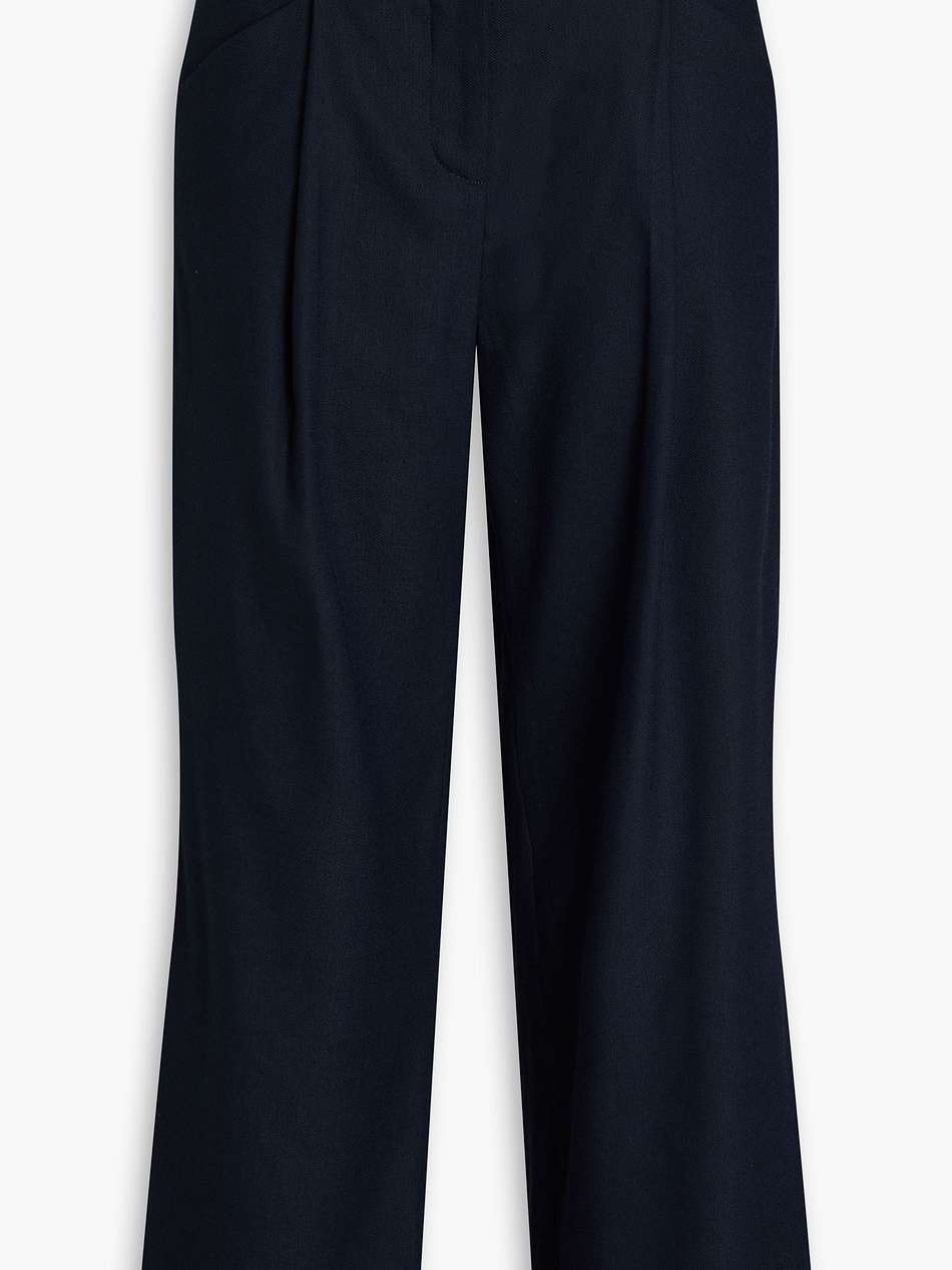 kuna cropped linen-blend wide-leg pants