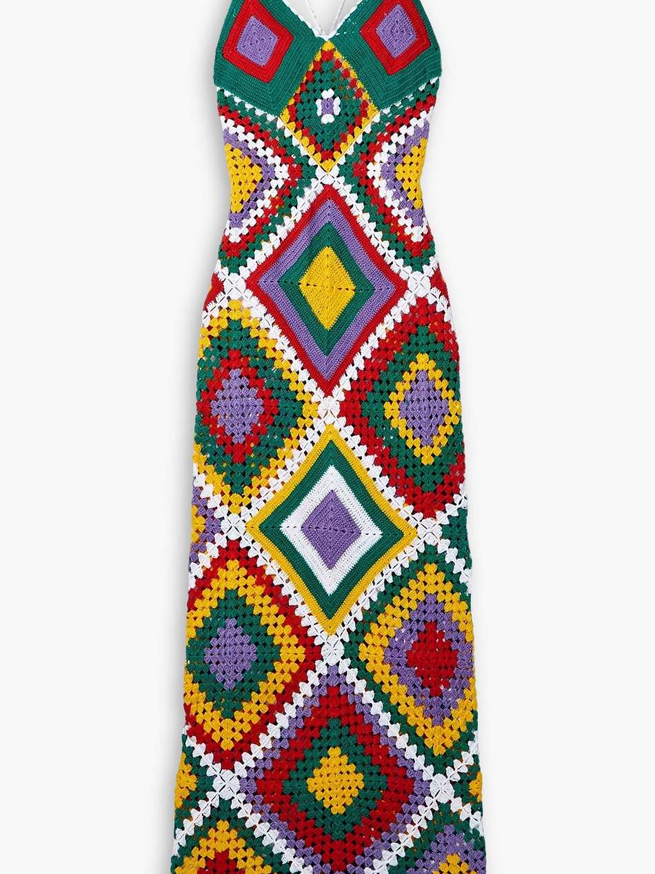 esmeralda crocheted cotton maxi dress