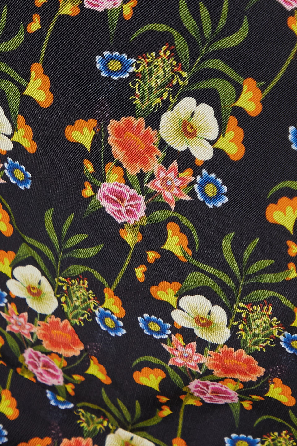 Borgo De Nor Alma Off-the-shoulder Floral-print Twill Top In Black